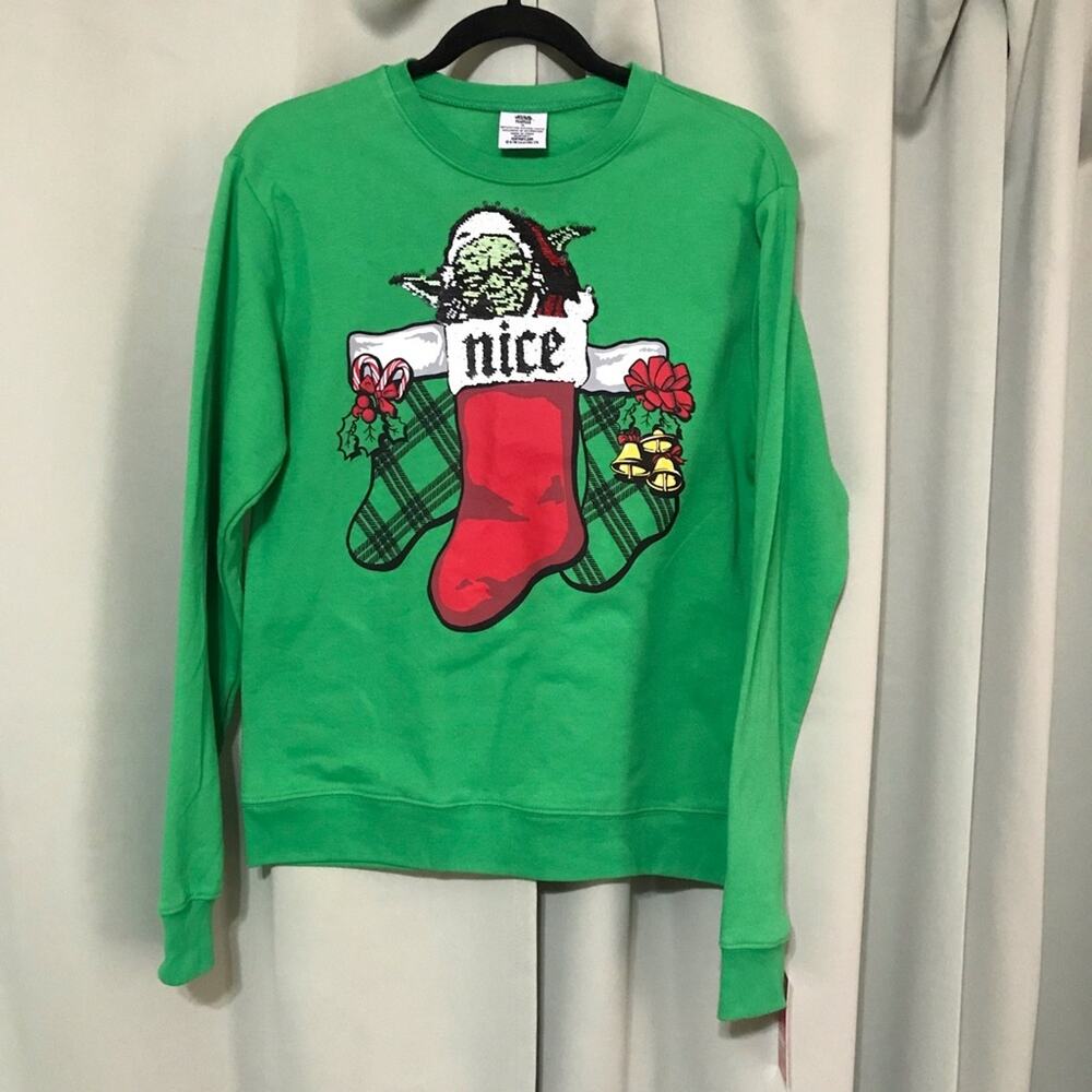 Star Wars Naughty & Nice Sequins Christmas Sweater - NWT